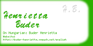 henrietta buder business card